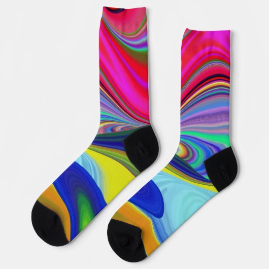 Summerrainbow , Abstrakt 3D Rainbowart Socken (Linkes Detail)