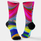 Summerrainbow , Abstrakt 3D Rainbowart Socken (Gewinkelt)