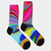Summerrainbow , Abstrakt 3D Rainbowart Socken (Rechts)