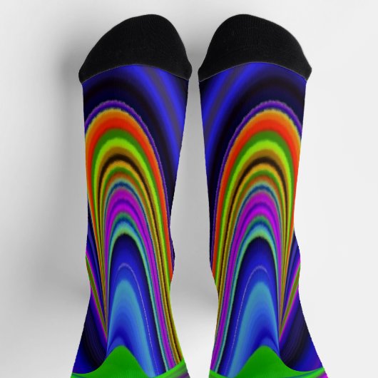 Summerrainbow , Abstrakt 3D Rainbowart Socken (Oben)
