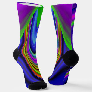 Summerrainbow , Abstrakt 3D Rainbowart Socken