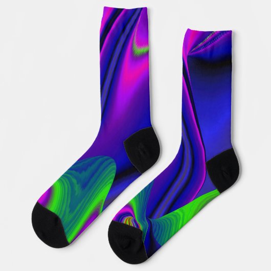 Summerrainbow , Abstrakt 3D Rainbowart Socken (Linkes Detail)