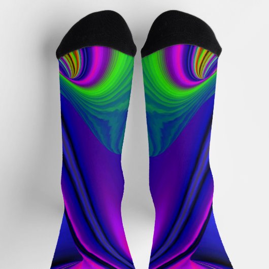Summerrainbow , Abstrakt 3D Rainbowart Socken (Oben)