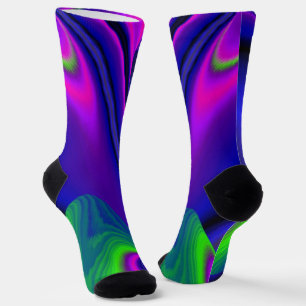 Summerrainbow , Abstrakt 3D Rainbowart Socken