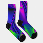 Summerrainbow , Abstrakt 3D Rainbowart Socken (Rechts)
