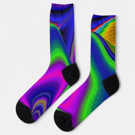 Summerrainbow , Abstrakt 3D Rainbowart Socken (Linkes Detail)