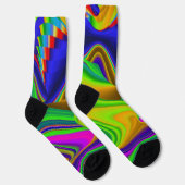 Summerrainbow , Abstrakt 3D Rainbowart Socken (Rechts)