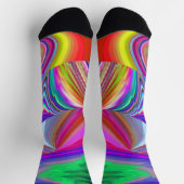 Summerrainbow , Abstrakt 3D Rainbowart Socken (Oben)