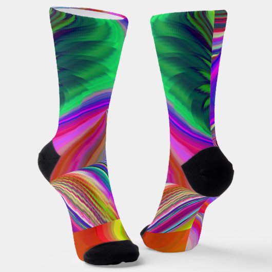 Summerrainbow , Abstrakt 3D Rainbowart Socken (Gewinkelt)
