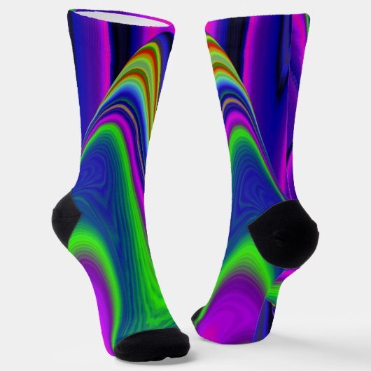 Summerrainbow , Abstrakt 3D Rainbowart Socken (Gewinkelt)
