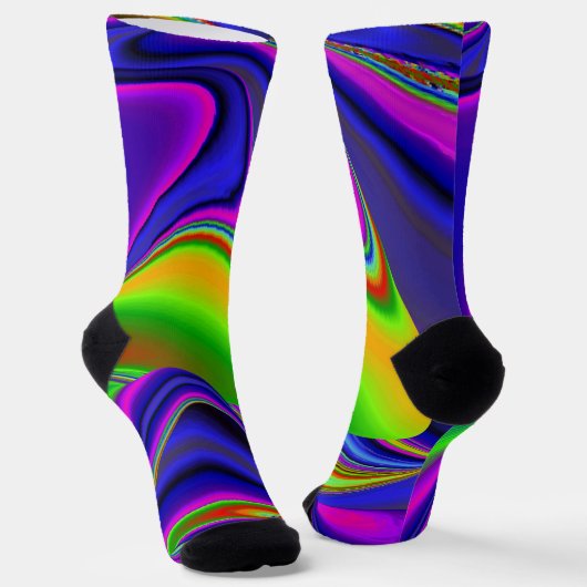 Summerrainbow , Abstrakt 3D Rainbowart Socken (Gewinkelt)