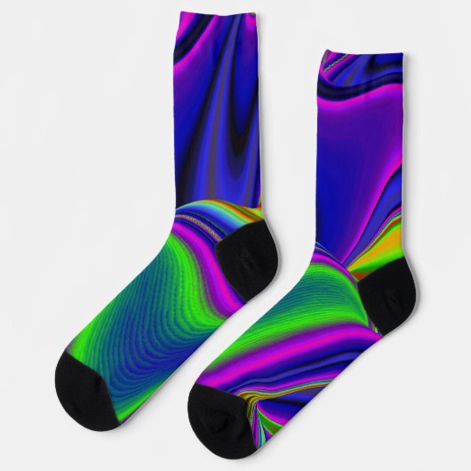 Summerrainbow , Abstrakt 3D Rainbowart Socken (Linkes Detail)