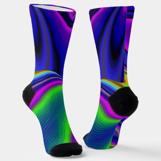 Summerrainbow , Abstrakt 3D Rainbowart Socken (Gewinkelt)