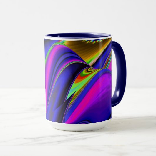 Summerrainbow , Abstrakt 3D Rainbowart Tasse (VorderseiteRechts)