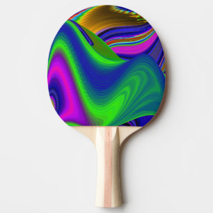 Summerrainbow , Abstrakt 3D Rainbowart Tischtennis Schläger