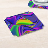 Summerrainbow , Abstrakt 3D Rainbowart Untersetzer (angewinkelt)