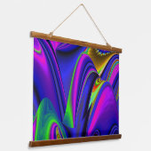 Summerrainbow , Abstrakt 3D Rainbowart Wandteppich Mit Holzrahmen (Gewinkelt)