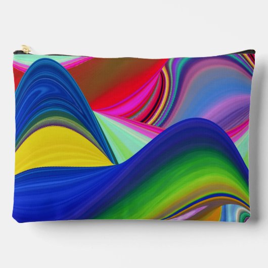 Summerrainbow , Abstrakt 3D Rainbowart Zubehörtasche (Vorderseite)