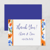 Summer's Embrace Wildblume Hochzeit Dankeschön Car Dankeskarte (Vorne/Hinten)