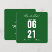 Summers Green Solid Color Wedding|Save the Date (Vorne/Hinten)