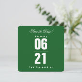 Summers Green Solid Color Wedding|Save the Date (Stehend Vorderseite)