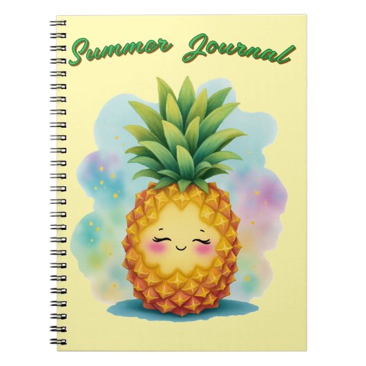Summer's Journal Happy Pineaple-Notebook Notizblock (Vorderseite)