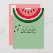 Summer's Juicy Watermelon Einladungspostkarte (Vorne/Hinten)