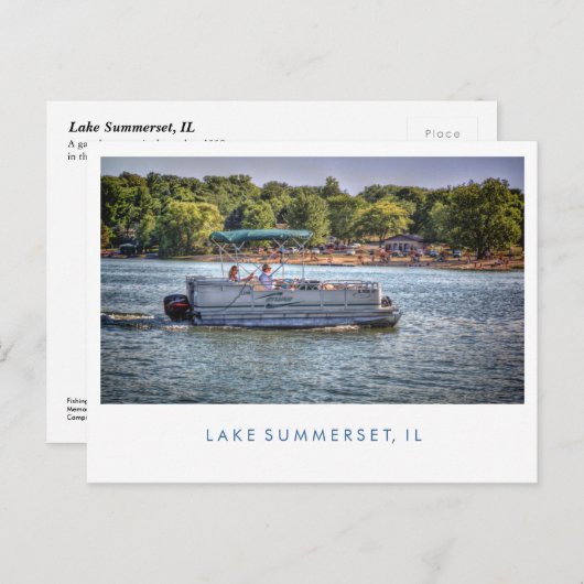 Summerset Illinois-See Postkarte (Vorne/Hinten)