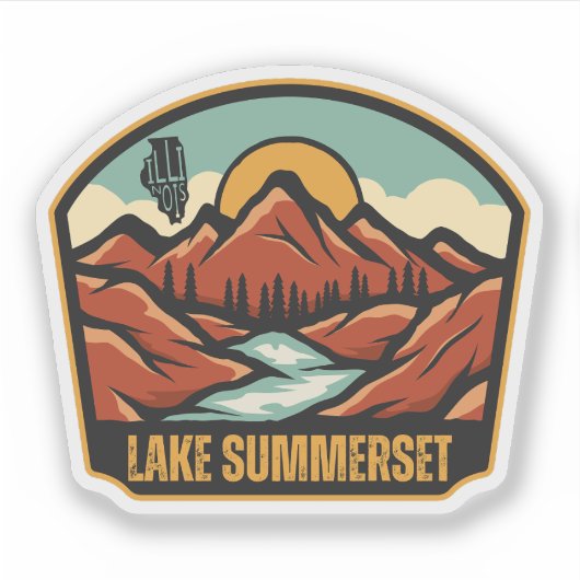 Summerset-See, Illinois Aufkleber (Vorderseite)