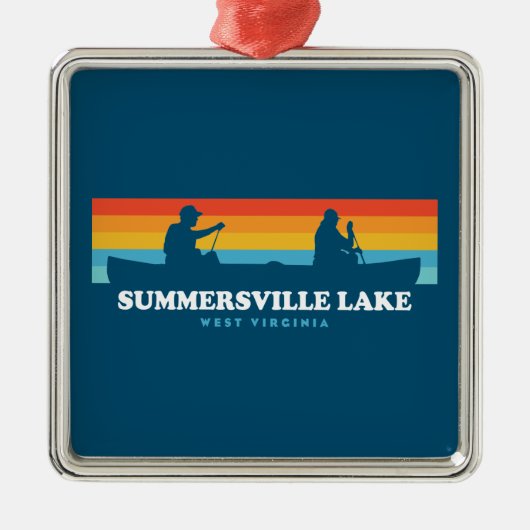 Summersville Lake West Virginia Canoe Ornament Aus Metall (Vorne)