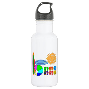 Summertime Beach Party Edelstahlflasche