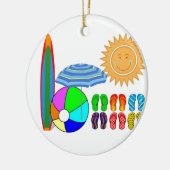 Summertime Beach Party Keramik Ornament (Links)