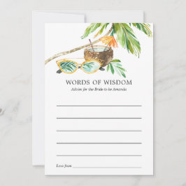 Summertime Brautparty Bingo Hinweiskarte