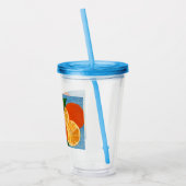 Summertime Citrus Orange Artistic Tumbler Acryltrinkbecher (Links)