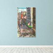 Summertime Crowds in Washington Street Leinwanddruck (Insitu (Holzboden))