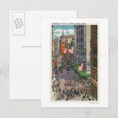 Summertime Crowds in Washington Street Postkarte (Vorne/Hinten)