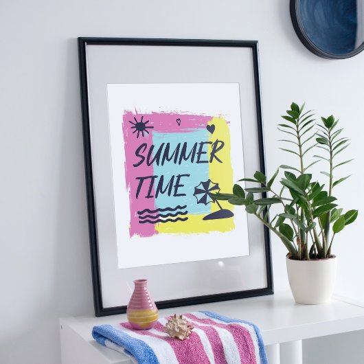 Summertime-Darstellung. Poster