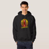 Summertime Flamingo Retro Sunset Beach Vacation Fl Hoodie (Vorne ganz)