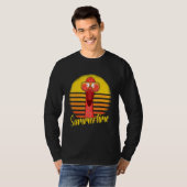 Summertime Flamingo Retro Sunset Beach Vacation Fl T-Shirt (Vorne ganz)