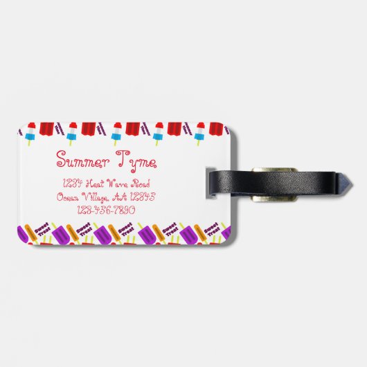 Summertime Frozen-Bar Gepäckanhänger (Rückseite horizontal)