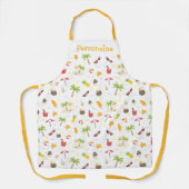 Summertime Fun Beach Icons Palm Tree Schürze (Vorderseite)