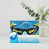 Summertime Girl Postkarte (Stehend Vorderseite)