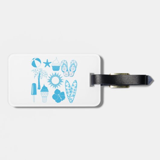 Summertime-Icons Gepäckanhänger (Rückseite horizontal)