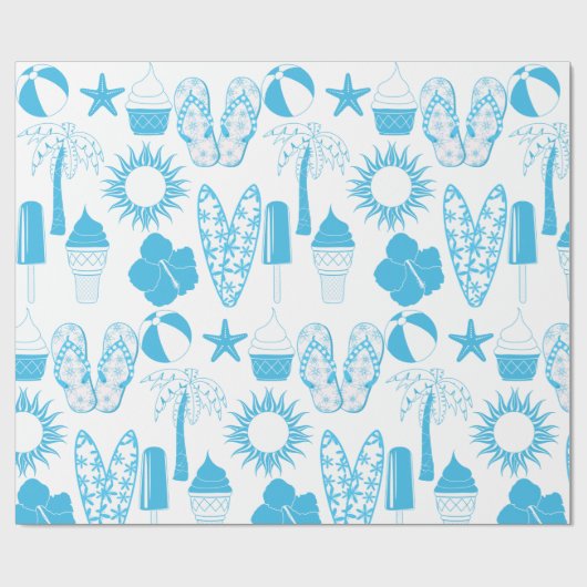Summertime-Icons Geschenkpapier (Flach)