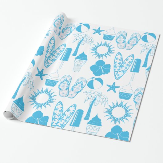 Summertime-Icons Geschenkpapier (Ungerollt)