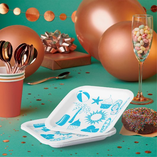 Summertime-Icons Pappteller