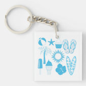 Summertime-Icons Schlüsselanhänger (Vorderseite)