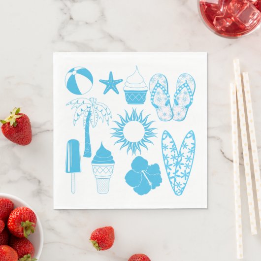 Summertime-Icons Serviette (Beispiel)