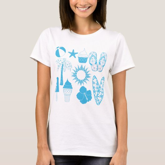 Summertime-Icons T-Shirt (Vorderseite)
