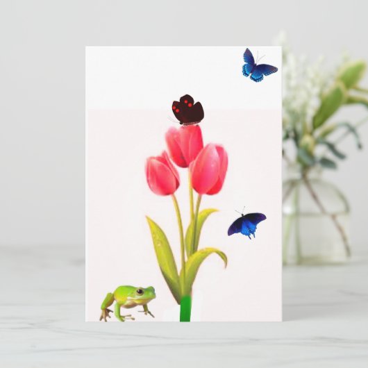 Summertime Note Card Dankeskarte (Stehend Vorderseite)